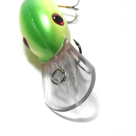 Strike King Pro 3 Crankbait, Geel/Groen, 10g, Duikdiepte 2.4m, #0103