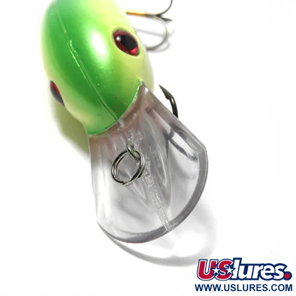 Strike King Pro 3 Crankbait, Geel/Groen, 10g, Duikdiepte 2.4m, #0103