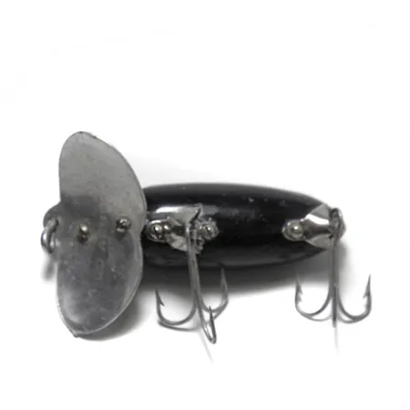 Fred Arbogast Jitterbug Crawler, Zwart, 10g, Metalen Lip, #0158