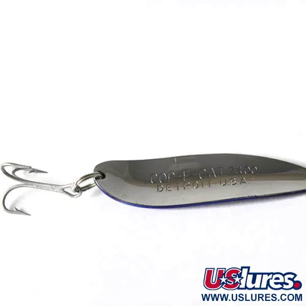 Dardevle Cop-E-Cat Lepel, Nikkel / Blauw, 14g, Vintage, #0170