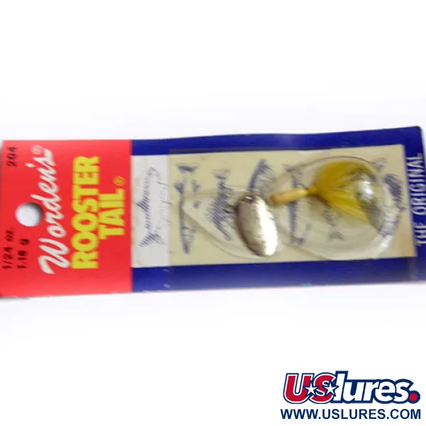 Worden’s Original Rooster Tail Spinner, Geel, 1.18g, Hackle, #0182