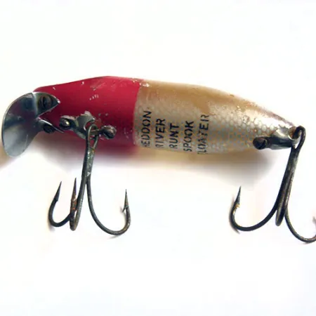Heddon River Runt Spook Plug, Rood/Wit, 12g, Vintage, #0187