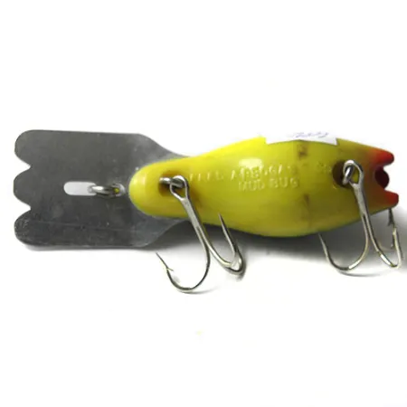 Mud Bug Fred Arbogast Plug, Groen/Geel/Grijs, 10g, Metalen lip, #0209