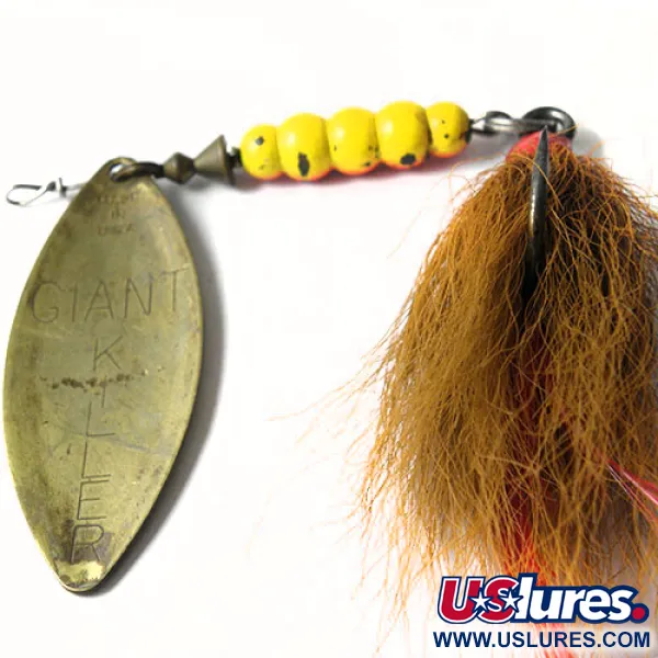 Mepps Giant Killer Spinner, Messing, 30g, Bucktail, #0211