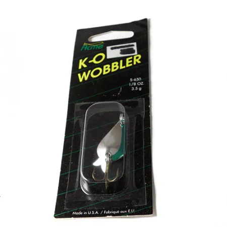 ACME K.O. Wobbler Lepel, Nikkel / Groen, 3.5g, Sonic Flipper Tail, #0215
