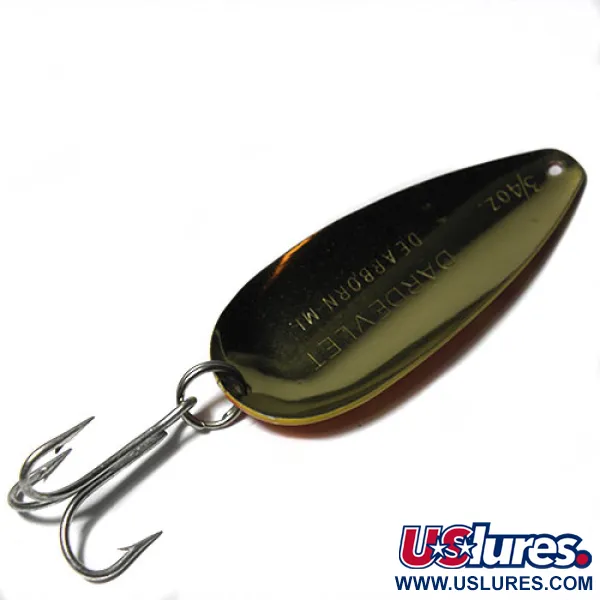 Eppinger Dardevle Dardevlet Lepel, Geel/Rood, 21g, Messing, #0275