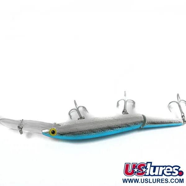 Rebel Spoonbill Minnow Jointed Plug, Zilver/Blauw, 21g, Gedeeld, #0397