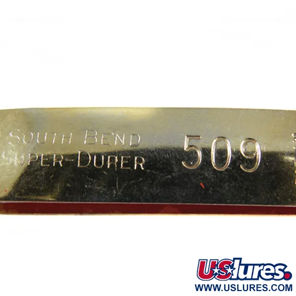 South Bend Super-Duper 509 Lepel, Goud / Rood, 11g, Verguld, #0507