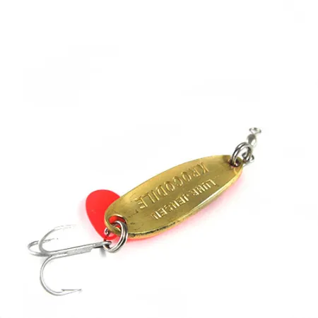 Luhr Jensen Krocodile Lepel, Oranje/Messing/Hologram, 9g, #0508