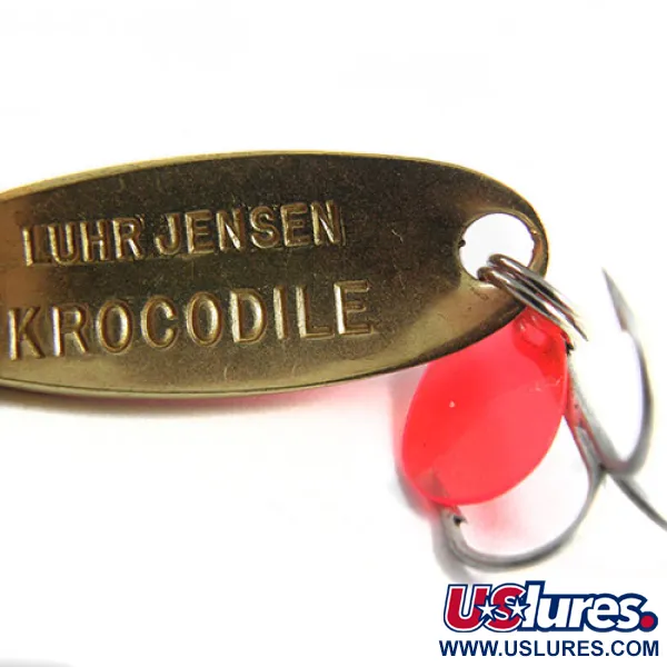 Luhr Jensen Krocodile Lepel, Oranje/Messing/Hologram, 9g, #0508