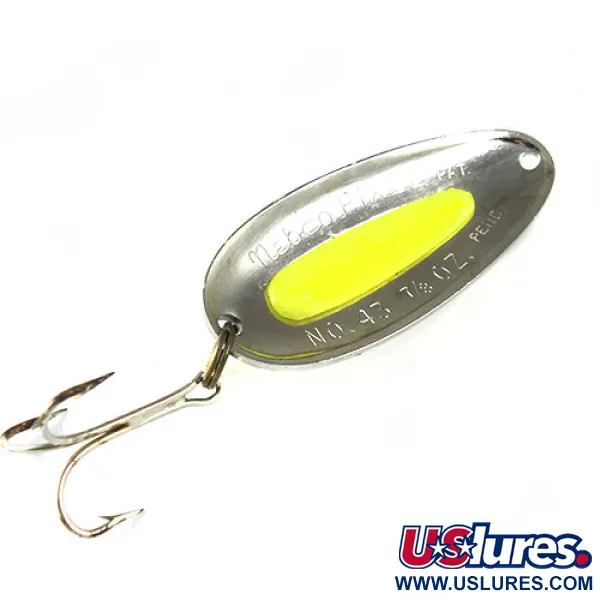 Nebco Pixee Lepel, Nikkel / Geel, 28g, Zalmeitje-inlay, #0510