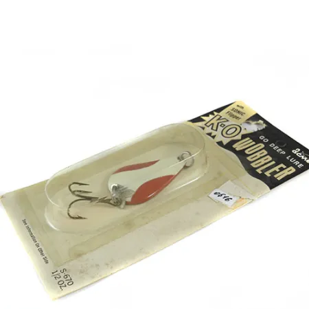 Acme K.O. Wobbler Lepel, Rood / Wit, 14g, Sonic Flipper Tail, #0516