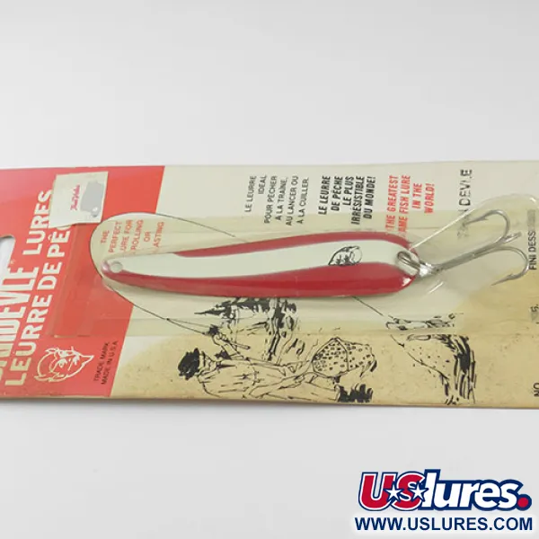 Eppinger Dardevle ThinDevle Lepel, Rood / Wit, 11g, Klassiek, #0541