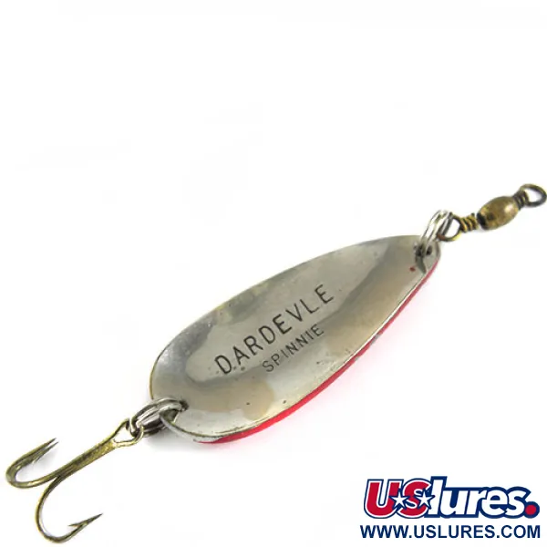 Dardevle Spinnie Lepel, Rood / Wit, 6g, Vintage, #0644