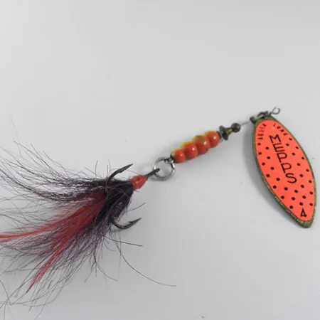 Mepps Aglia Long 4 Dressed Spinner, Goud / Oranje, 17g, #0667