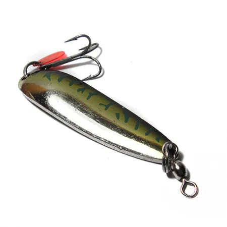 Luhr Jensen Krocodile Die #4 Lepel, Nikkel/Goud/Groen, 19g, #0067