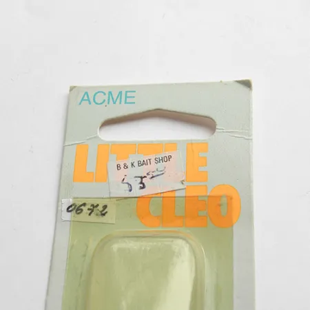 Acme Little Cleo Lepel, Nikkel / Groen, 11g, Originele dreg, #0672