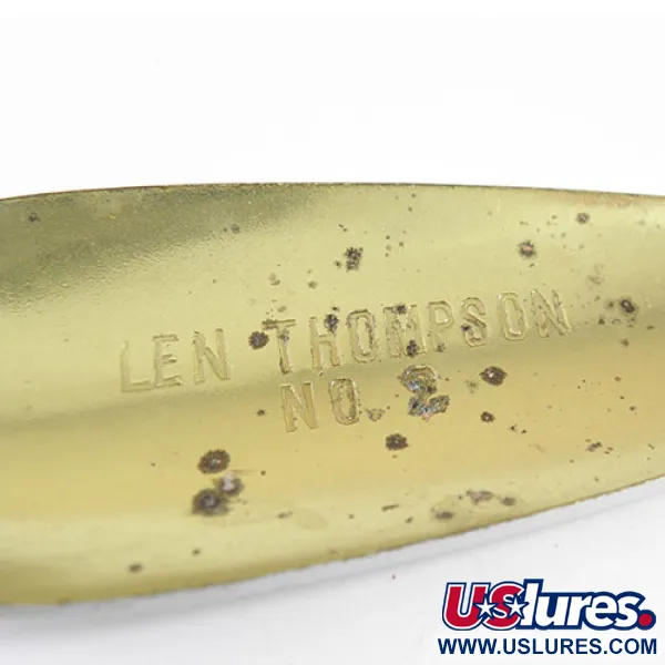 Len Thompson #2 Lepel, Rood / Wit, 28g, Gestanst messing, #0739