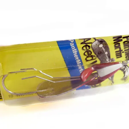 Weedless Panther Martin Weed Wing Lepel, Rood/Wit, 17g, Wiervrij, #0742