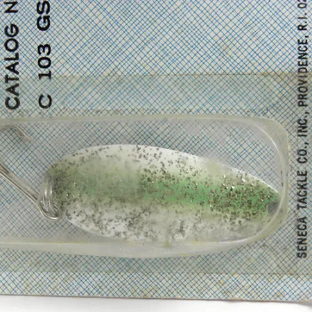 Seneca Little Cleo (Hula Girl) Lepel, Wit/Groen/Glitter, 10g, #0803