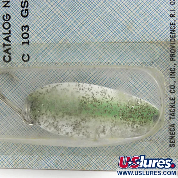 Seneca Little Cleo (Hula Girl) Lepel, Wit/Groen/Glitter, 10g, #0803