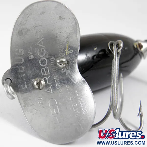 Fred Arbogast Jitterbug Oppervlakkunstaas, Nikkel / Zwart, 14g, #0807