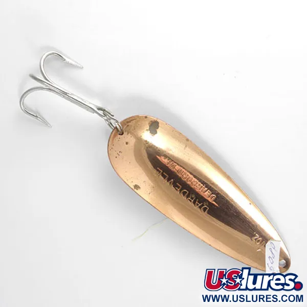 Eppinger Dardevle Lepel, Rood / Wit, 28g, Koperen Achterzijde, #0809