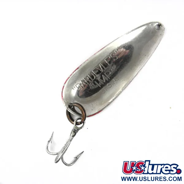 Eppinger Dardevle Imp Lepel, Rood/Wit/Nikkel, 11g, Waggelend, #0818