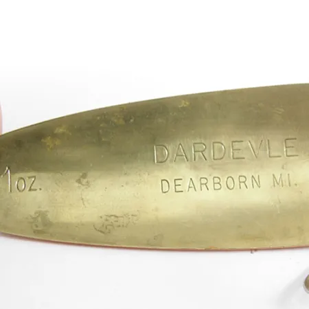 Eppinger Dardevle Lepel, Wit/Oranje/Messing, 28g, Messing, #0858