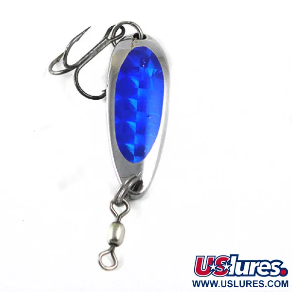 Luhr Jensen Krocodile Lepel, Nikkel/Blauw, 9g, Prismatisch, #0872