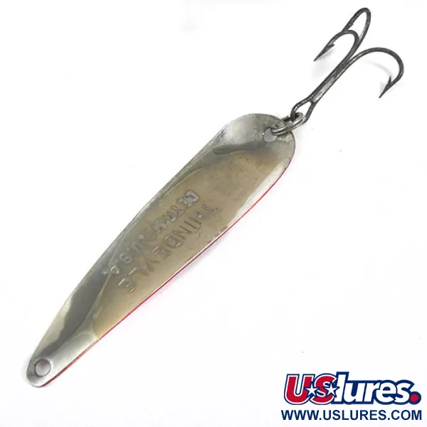 Dardevle ThinDevle Lepel, Rood / Wit / Nikkel, 11g, Slank, #0876