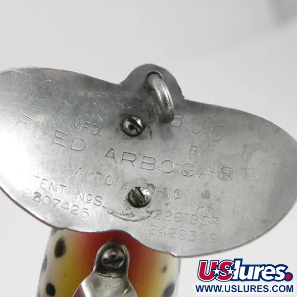 Fred Arbogast Jitterbug Oppervlakterevis, Tiger, 10g, Vintage, #0880