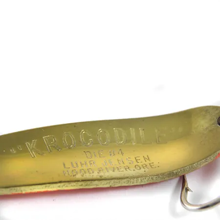 Luhr Jensen Krocodile Die #4 Lepel, Oranje/Messing, 17g, #0914