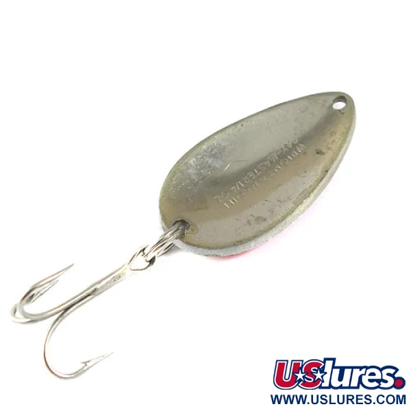 Wright & McGill Pay-Master Lepel, Rood/Wit/Nikkel, 7g, Vintage, #0941