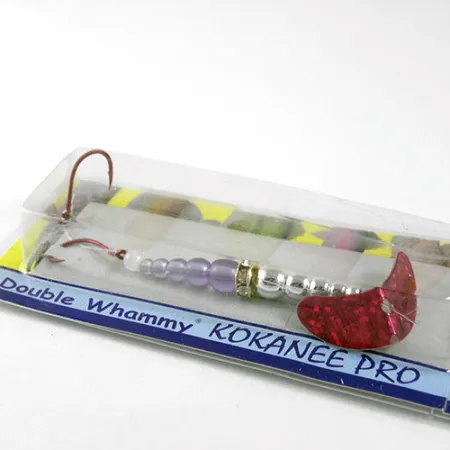 Mack's Lure Double Whammy Sleeptuigje, Rood/Nikkel/Paars, 2g, #0959