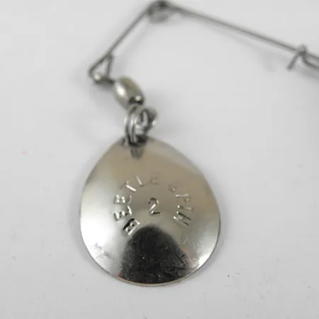 Johnson Beetle Spin Spinnerbait, Nikkel/Zwart, 9g, geribbeld, #0980