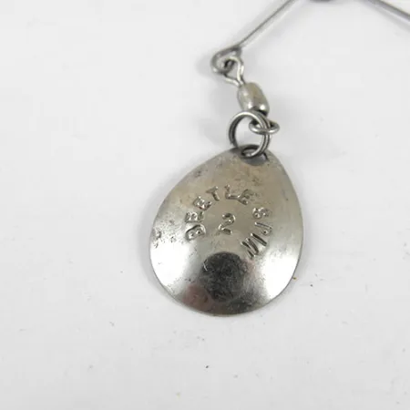 Johnson Beetle Spin Spinnerbait, Nikkel / Zwart, 3.5g, USA, #0981