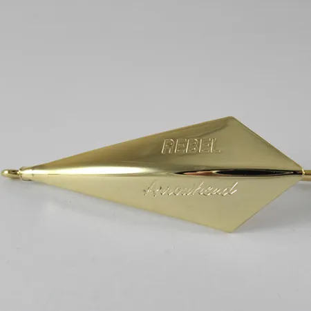 Rebel Weedless ArrowHead Wiervrije Lepel, Goud, 14g, verguld, #1023