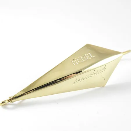 Rebel Weedless ArrowHead Wiervrije Lepel, Goud, 14g, verguld, #1023