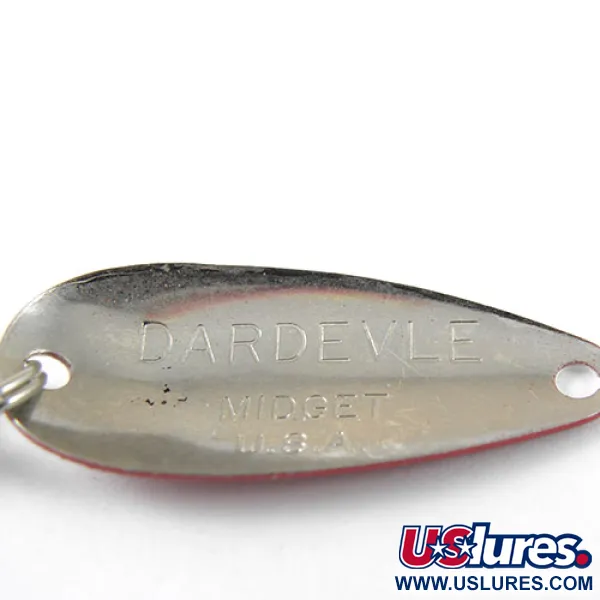 Dardevle Midget Trout Lepel, Rood / Wit / Nikkel, 2,5g, #1027