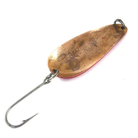 Eppinger Dardevle Imp Lepel, Rood/Wit/Koper, 11g, Vintage, #1033