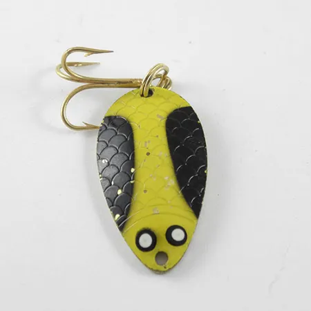 Wright & McGill Pay-Master Lepel, Geel/Zwart/Messing, 7g, #1054