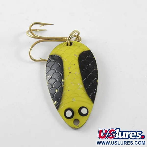 Wright & McGill Pay-Master Lepel, Geel/Zwart/Messing, 7g, #1054