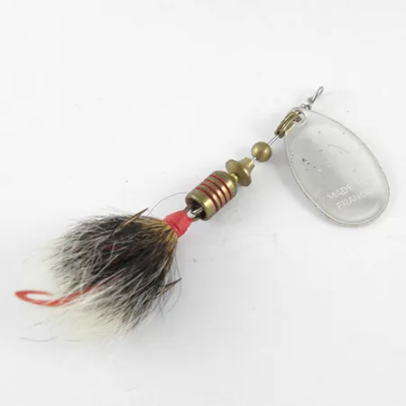 Mepps Aglia 2 dressed Spinner, Nikkel, 4.7g, Eekhoornhaar, #1083