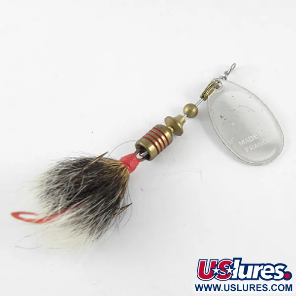 Mepps Aglia 2 dressed Spinner, Nikkel, 4.7g, Eekhoornhaar, #1083