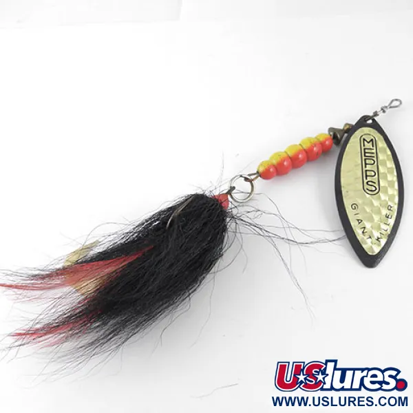 Mepps Giant Killer Spinner, Zwart/Hologram, 30g, Wilgenblad, #1088