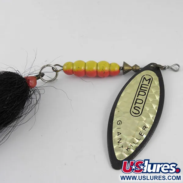 Mepps Giant Killer Spinner, Zwart/Hologram, 30g, Wilgenblad, #1088