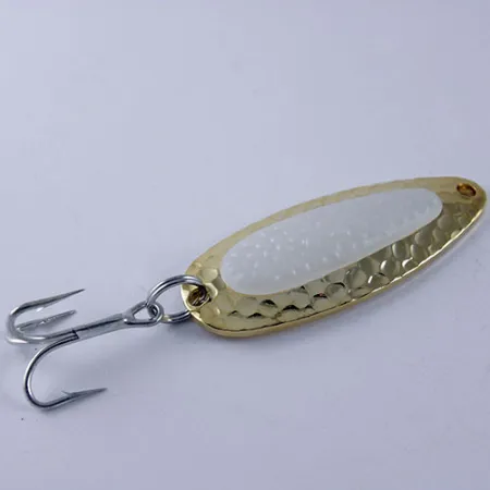 Blue Fox Pixee Glow Lepel, Goud / Wit (Glow), 14g, Fox-Glo, #1111