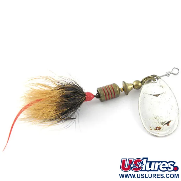 Mepps Aglia 2 dressed Spinner, Nikkel, 4.7g, Eekhoornhaar, #1127