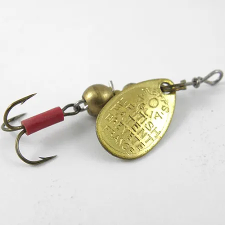 Mepps Aglia 0 Spinner, Messing, 2.2g, Rode sleeve, #1141